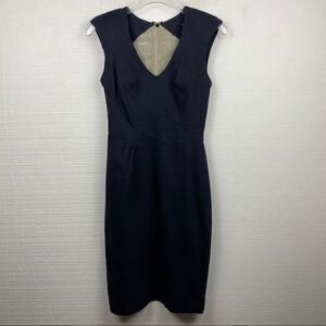 Black Halo Jagger Dress 0 Black Ivory Lace Back